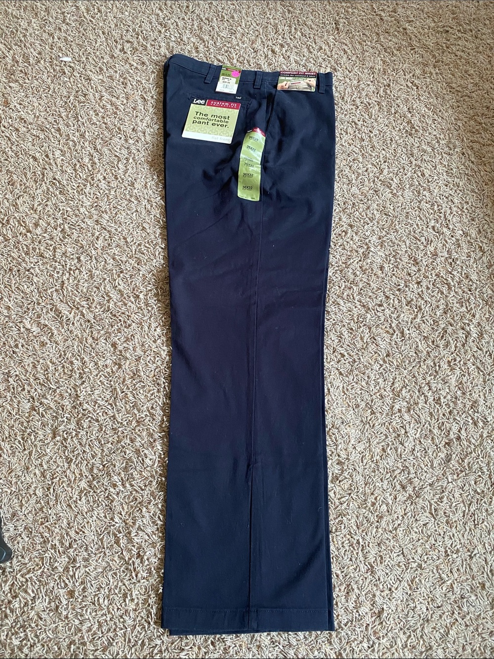 Lee Men’s Dark Navy Chino Pants/ 36x32